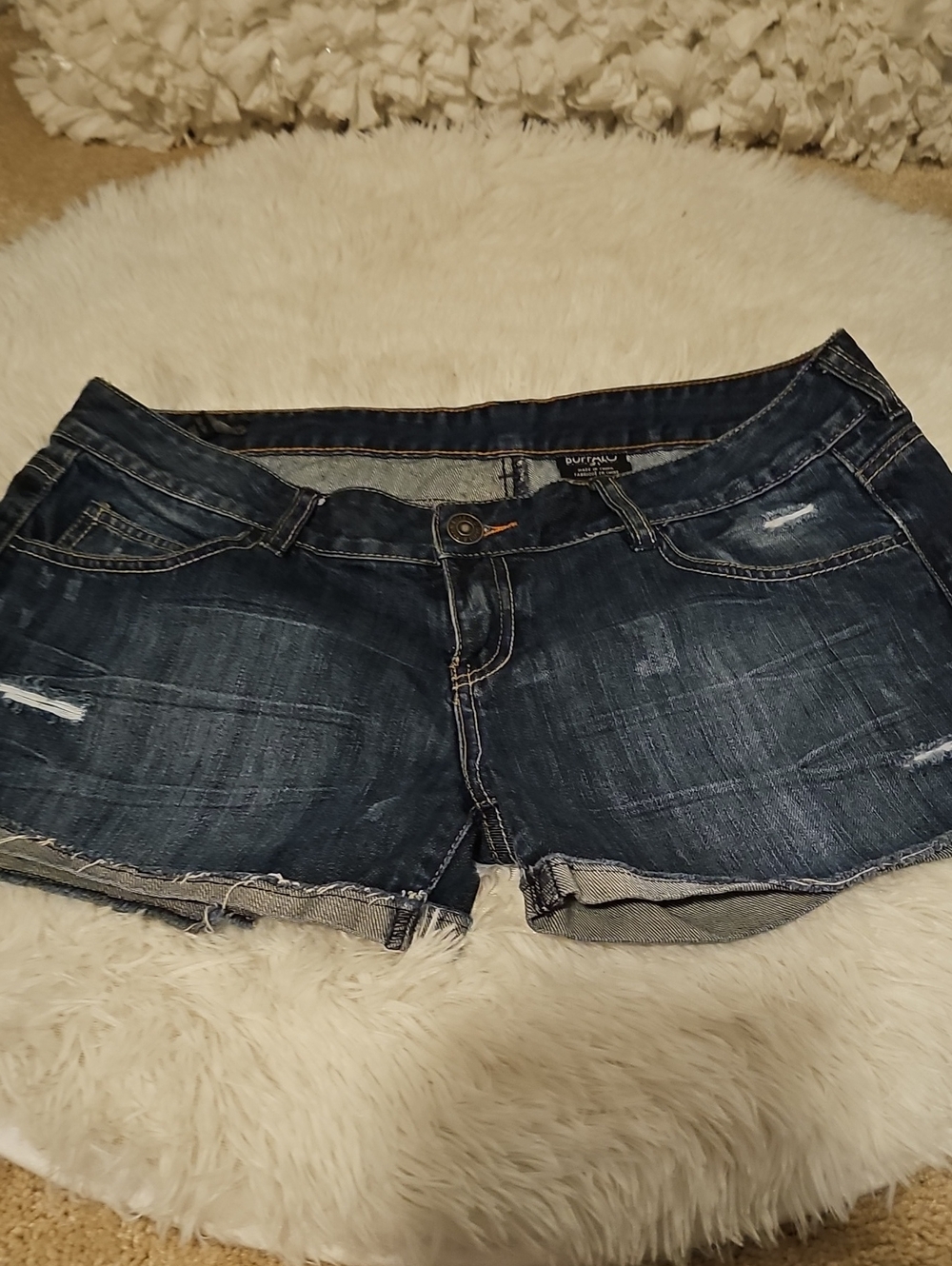 Buffalo David Bitton Dark Blue Denim Jean Shorts